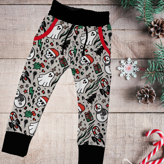 Joggers w/ Pockets - Christmas Collection - Xmas Doodles - up to 6/7