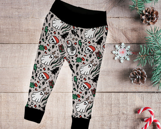 Basic leggings - Creepmas Collection - Xmas Doodles - up to 10T