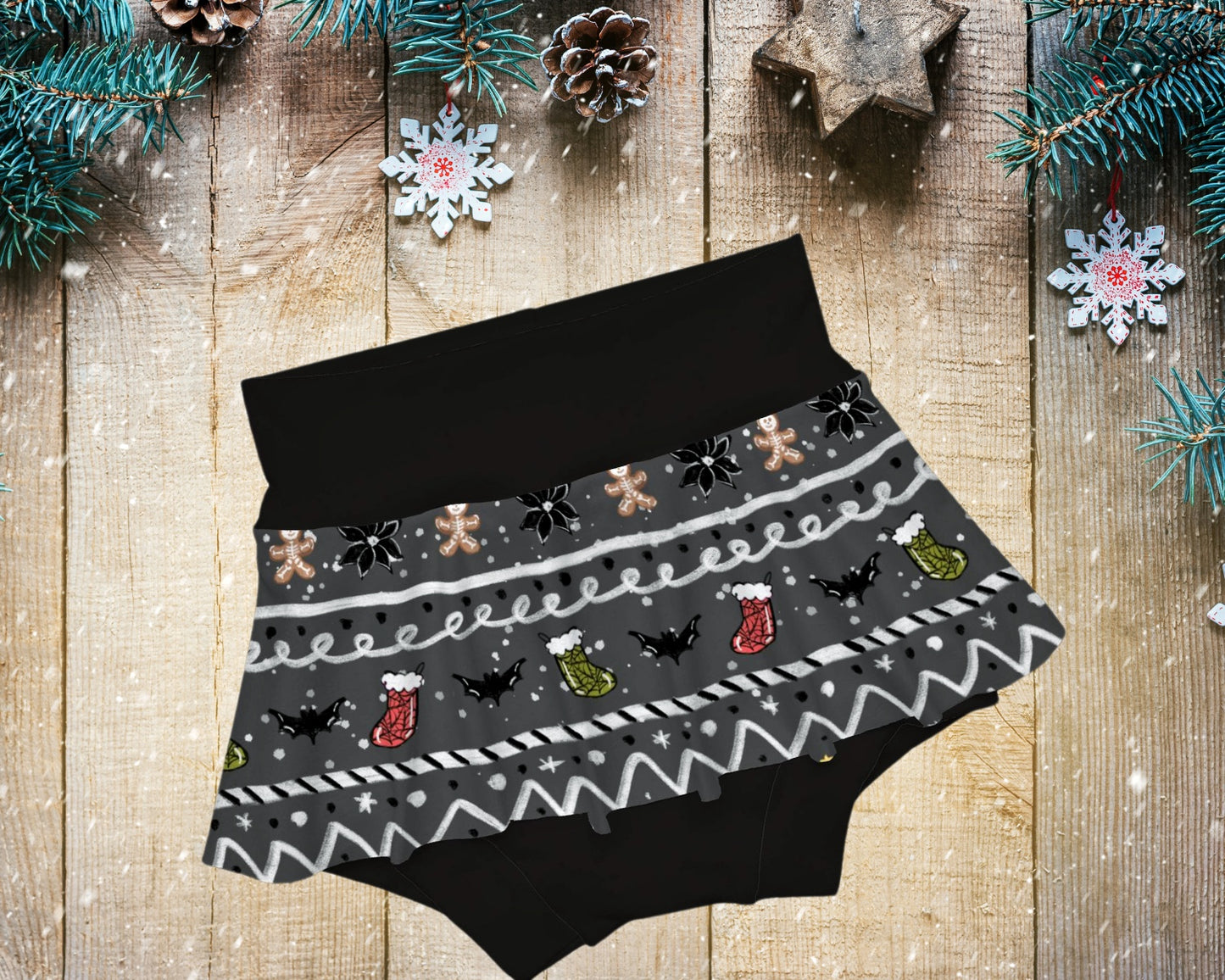 Skirted Bummies - Christmas collection - Spooky Fair Isle - Up to 6