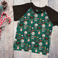 Raglan Short or Long Sleeves T-shirt - Christmas Collection - Merry Skelly - Up to 10