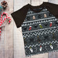 Raglan Short or Long Sleeves T-shirt - Christmas Collection -  Spooky fair Isle - Up to 10