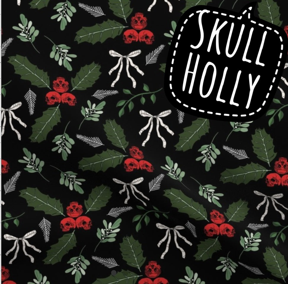 Dress - Christmas Collection -Skull Holly  - Up to 10