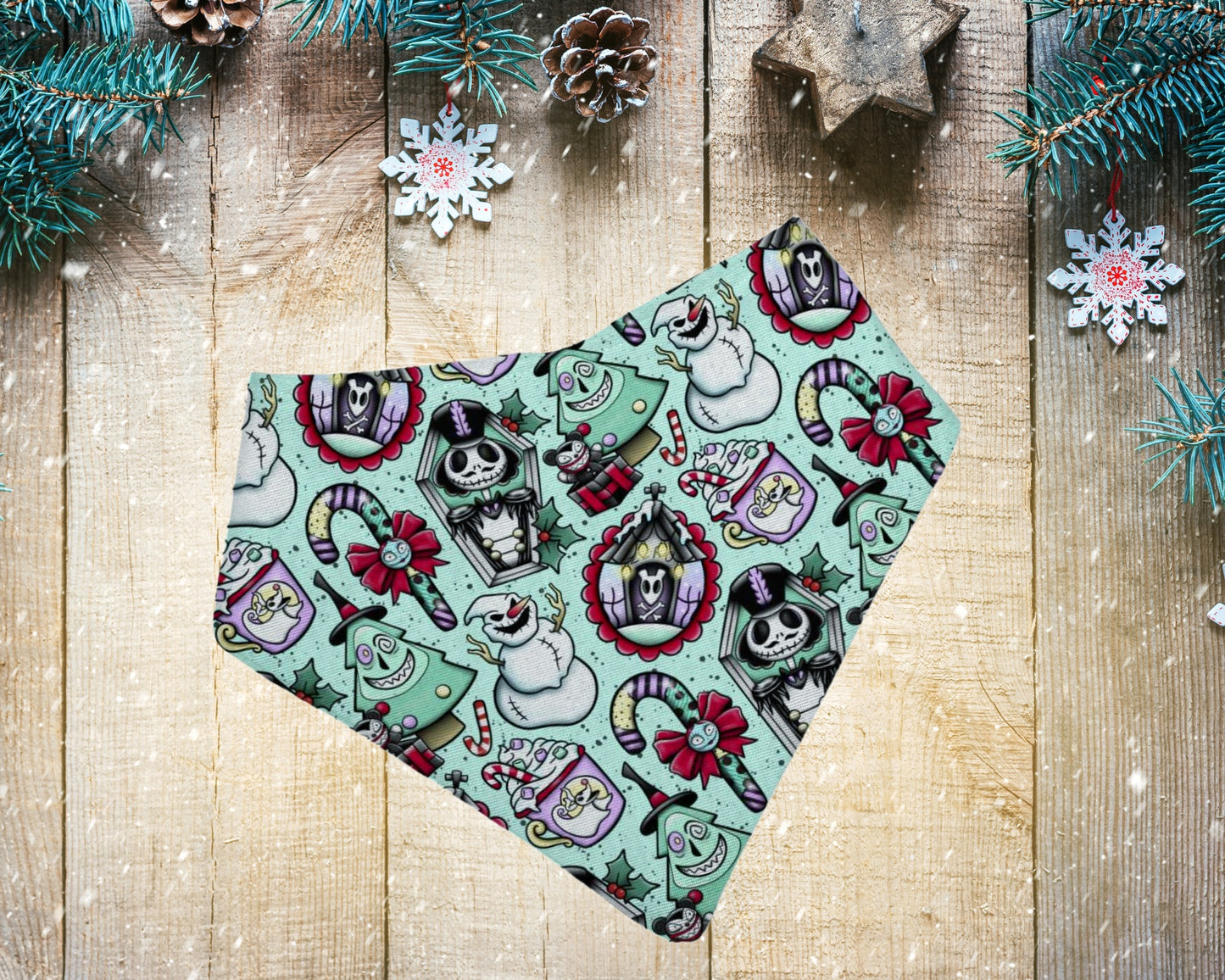 Bandana bibs, feeding bibs - Christmas collection - Nightmare on Xmas