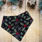 Bandana bibs, feeding bibs - Christmas collection - Skull Holly