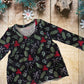 Peplum top - Christmas collection - Skull Holly  - Up to 10