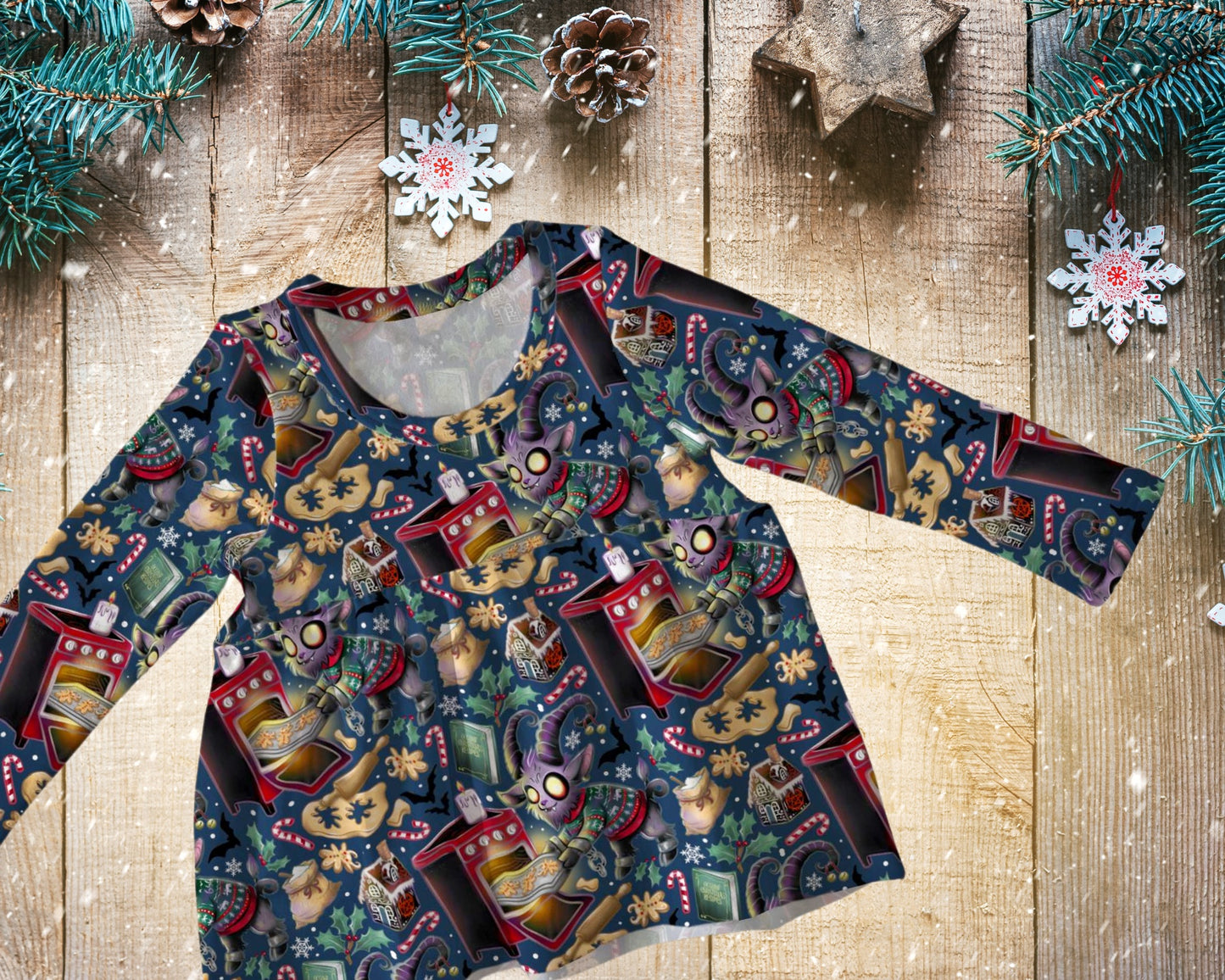 Peplum top - Christmas collection - Krampus Cookies - Up to 10