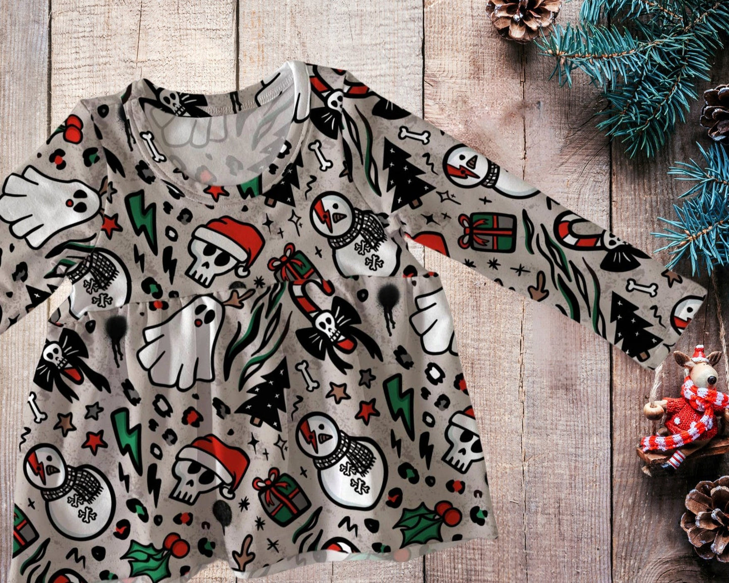 Peplum top - Christmas collection - Xmas Doodles - Up to 10