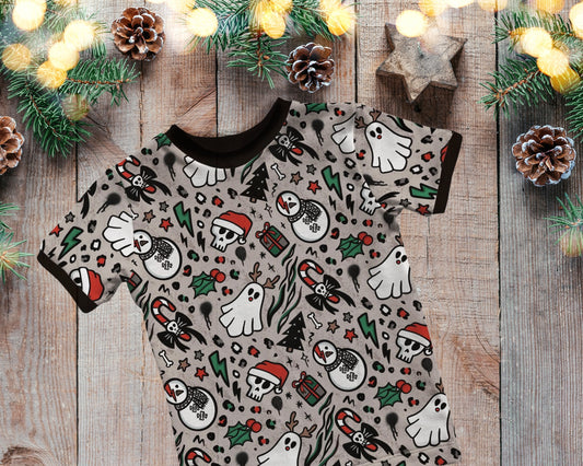 Short Sleeves T-shirt - Christmas Collection - Xmas Doodles - Up to 10