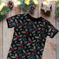 Short Sleeves T-shirt - Christmas Collection - Skull Holly  - Up to 10