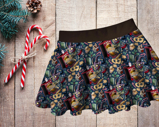 Twirly Skirt - Christmas Collection - Krampus Cookies - up to  size 10