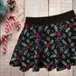 Twirly Skirt - Christmas Collection - Skull Holly - up to  size 10