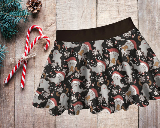 Twirly Skirt - Christmas Collection - Santa's ghosties - up to  size 10