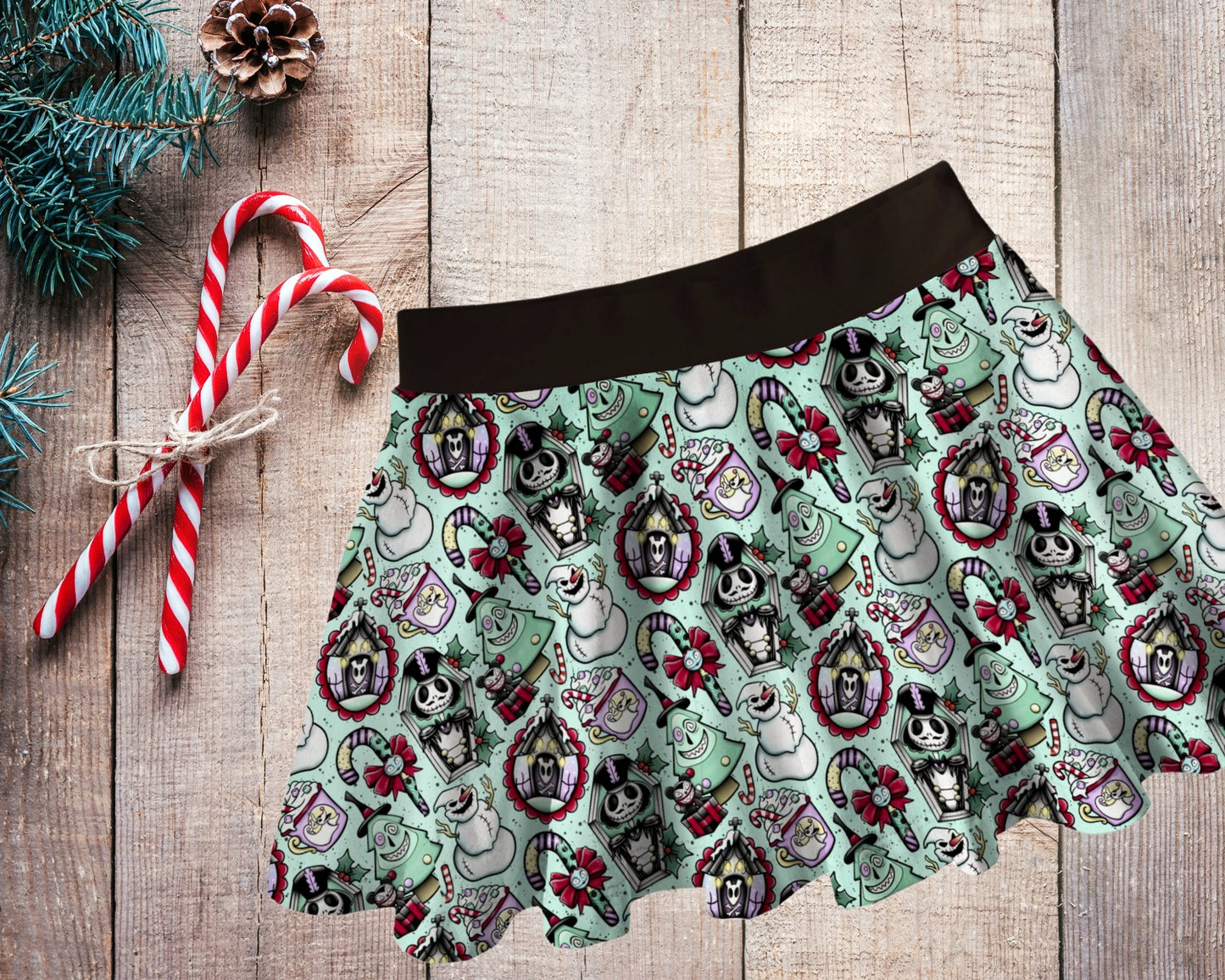 Twirly Skirt - Christmas Collection - Nightmare on Christmas - up to  size 10