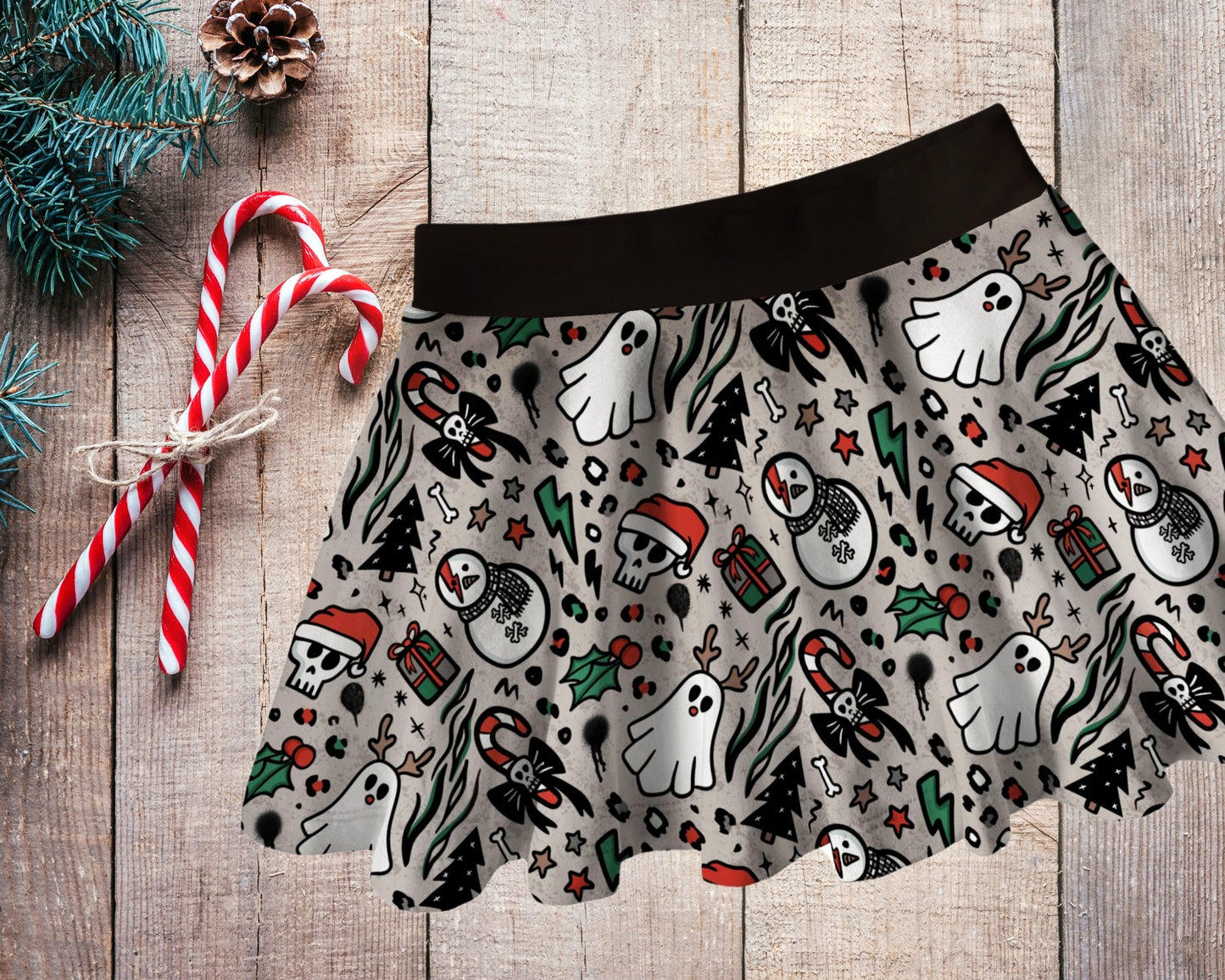 Twirly Skirt - Christmas Collection - Christmas Doodles - up to  size 10