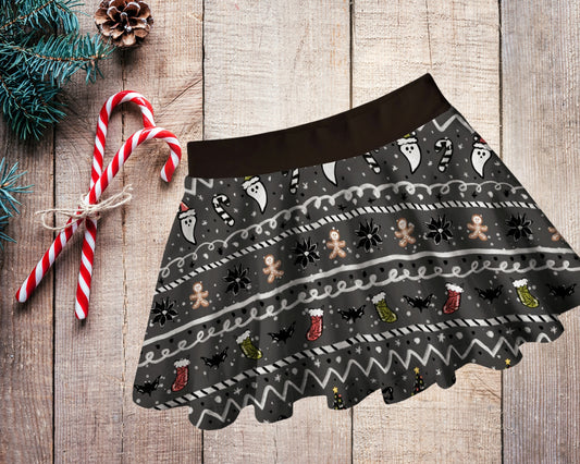 Twirly Skirt - Christmas Collection - Spooky Fair Isle - up to  size 10