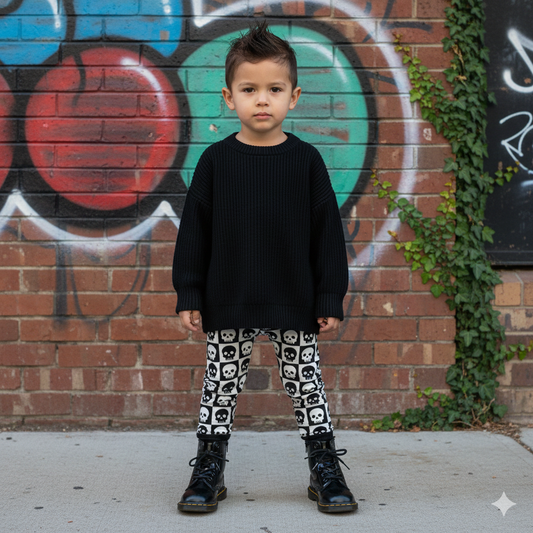 Basic leggings - Back to Black Collection - Skull Check