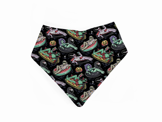 Bandana bibs, feeding bibs - Spooky Shores Collection - Pool Ghoul