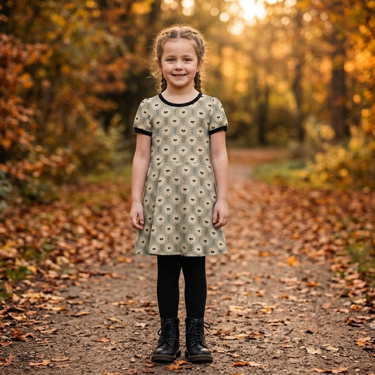 Dress - Autumn Spells - Haunted Daisies - Grey
