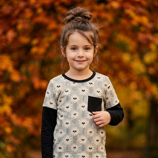 Layered T-shirt - Autumn Spells - Haunted Daisies