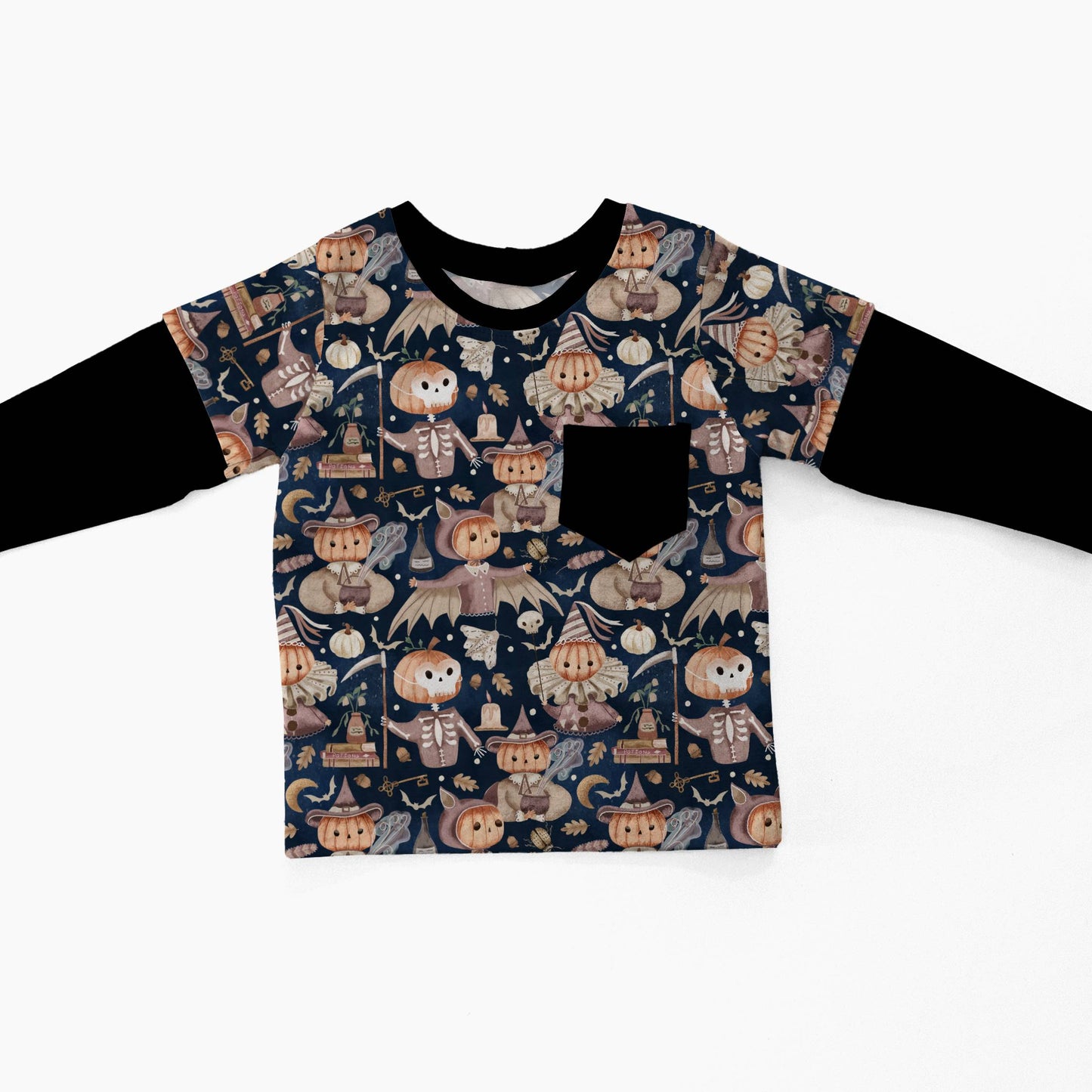 Layered T-shirt - Autumn Spells - Pumpkin Coven