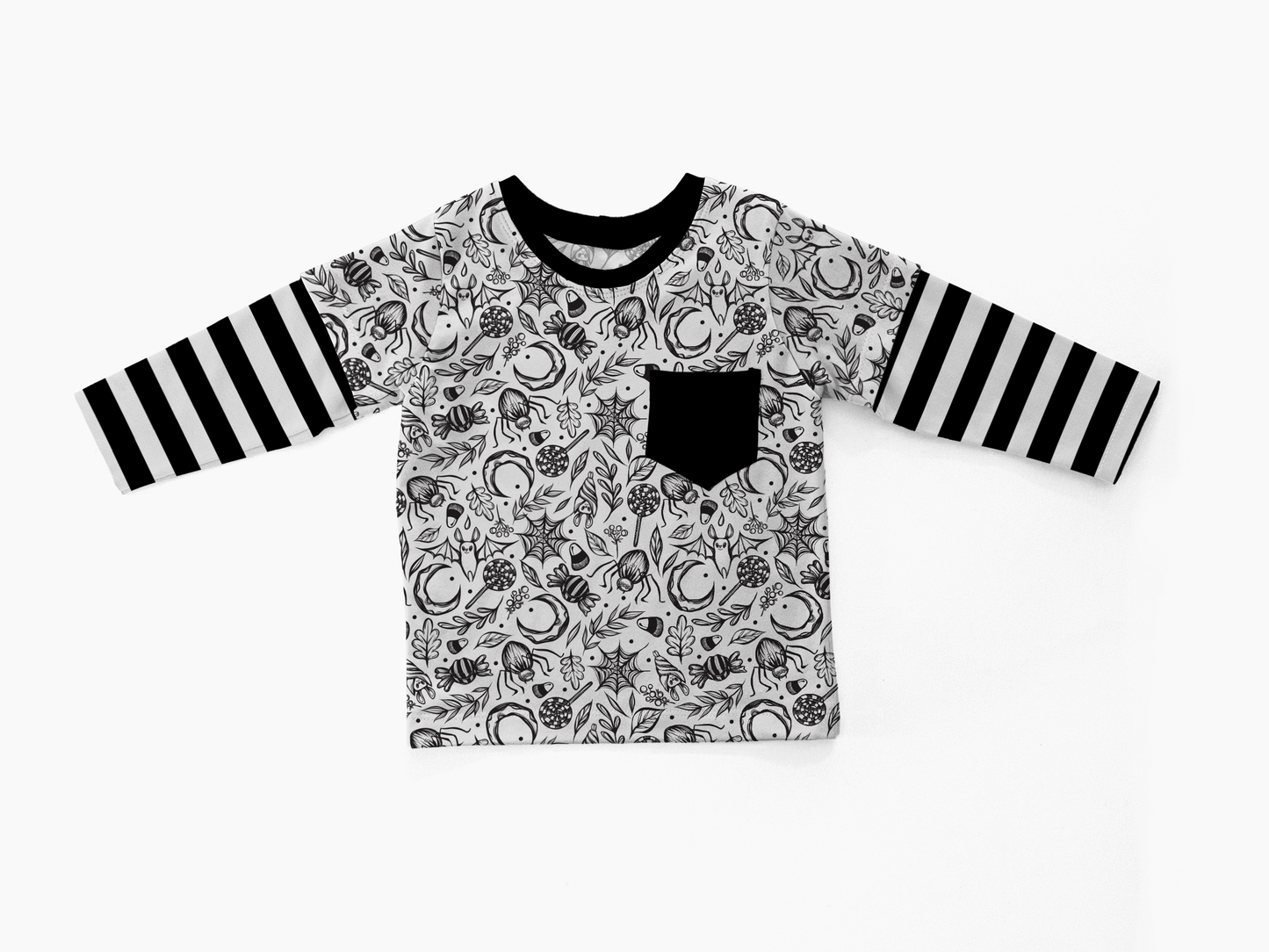 Layered T-shirt - Back to Black - Garden Of Webs