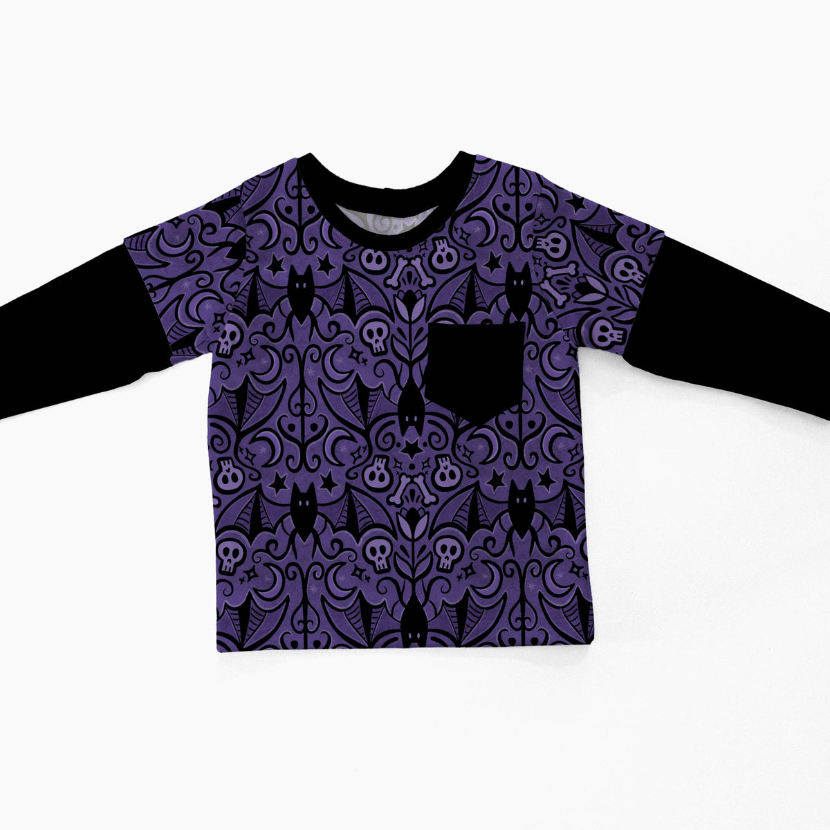 Layered T-shirt - Autumn Spells - Midnight Bats