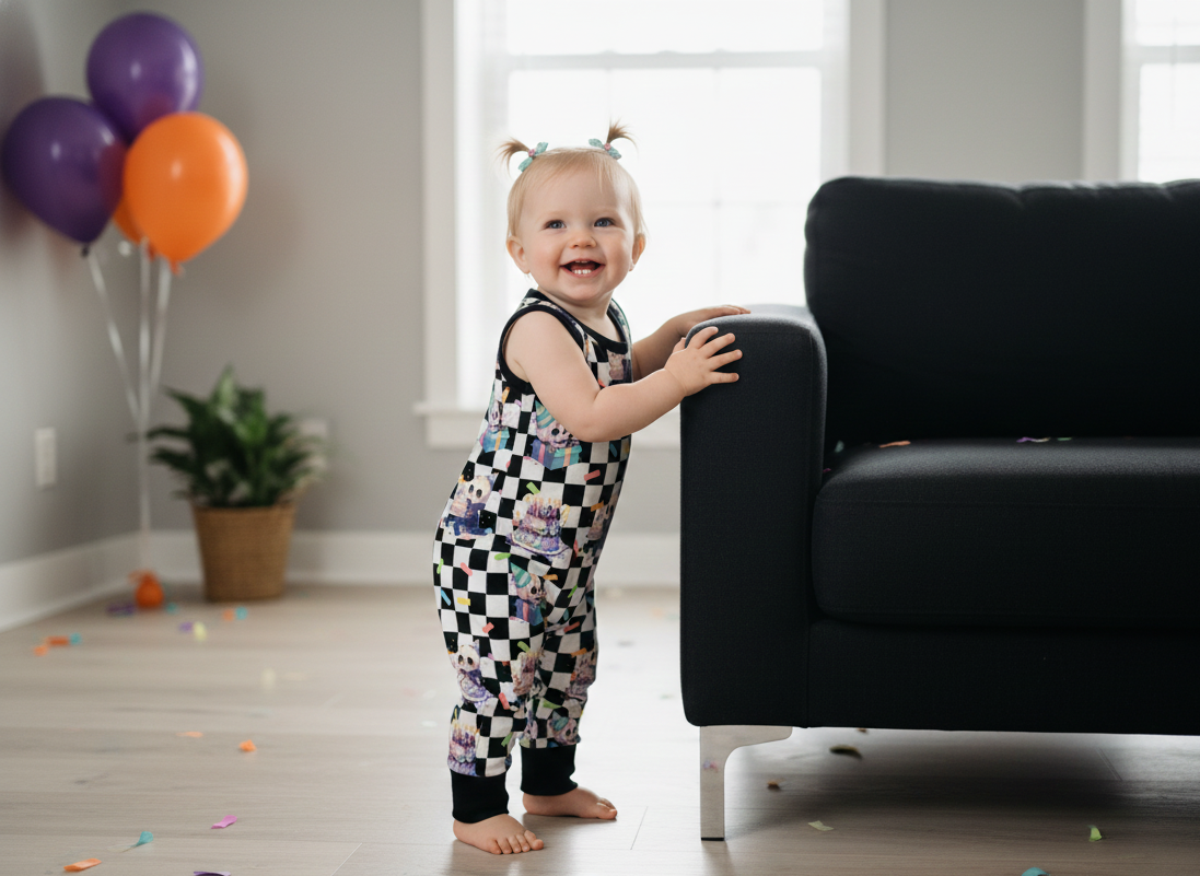 Romper long legs - Spooky Birthday