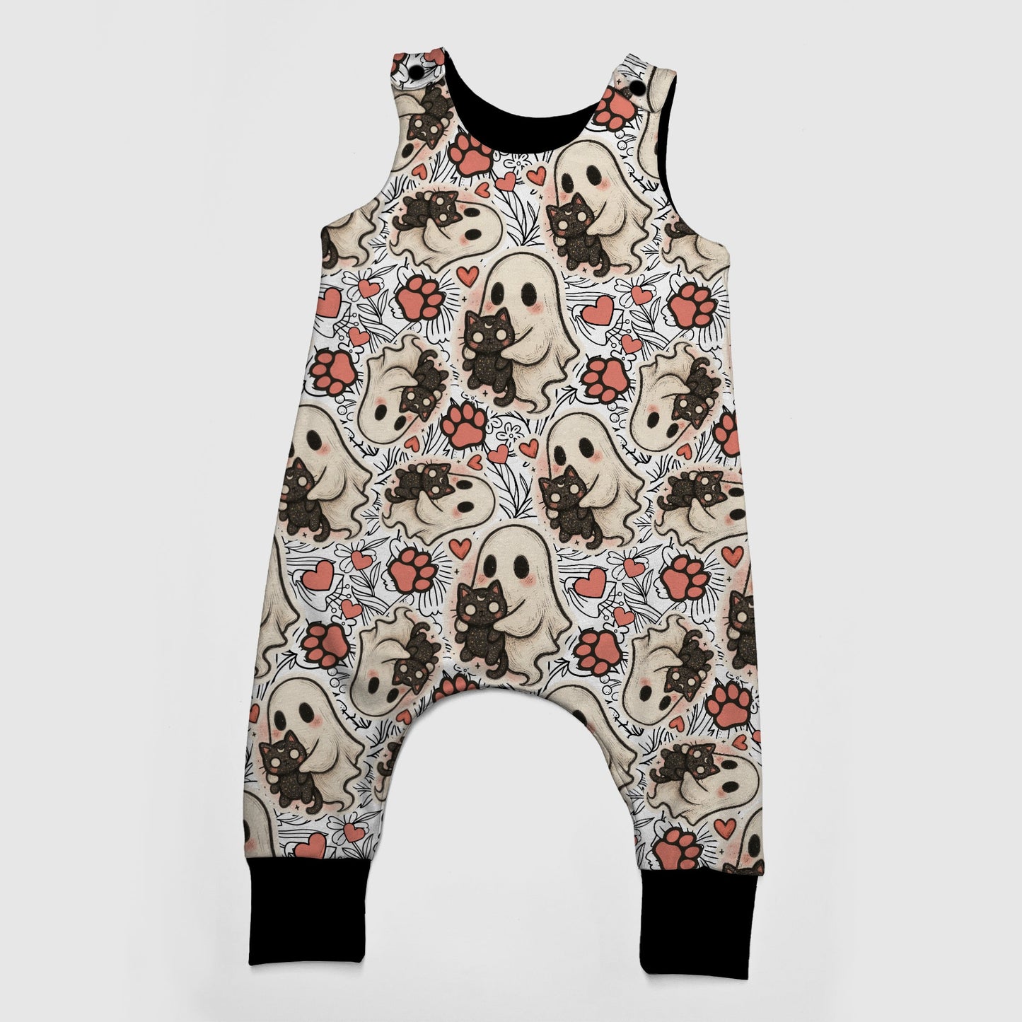 Romper long legs - Autumn Spells - Ghostly Purrs