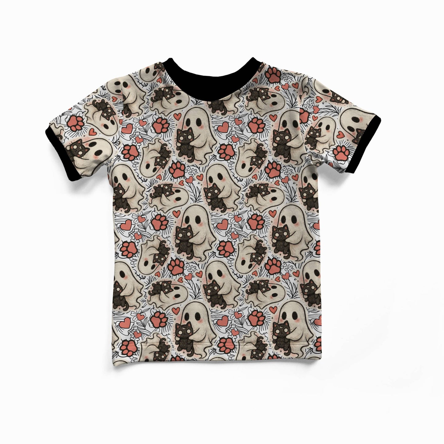 Women - Short Sleeves T-shirt - Autumn Spells - Ghostly Purrs