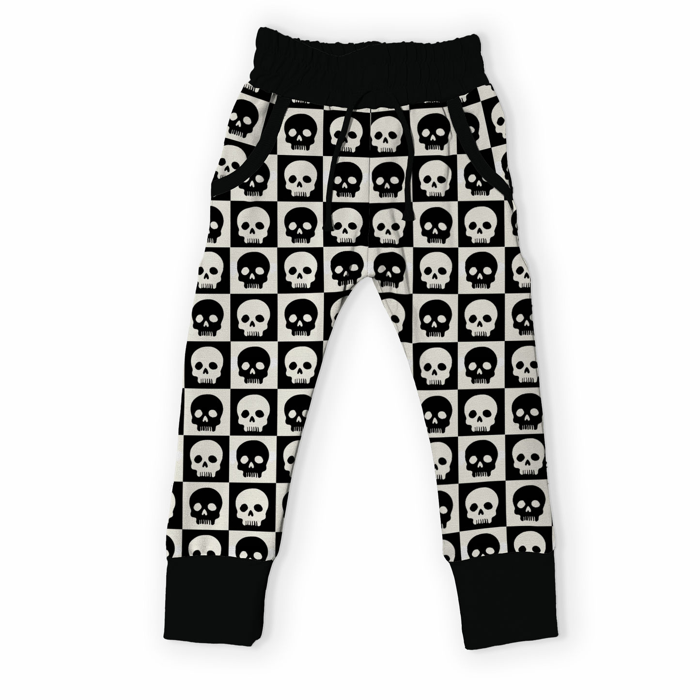 Joggers w/ Pockets - Back to Black - Skull Check