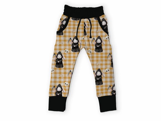 Joggers w/ Pockets - Bunnies, Bones and Bloom - Gingham Grim
