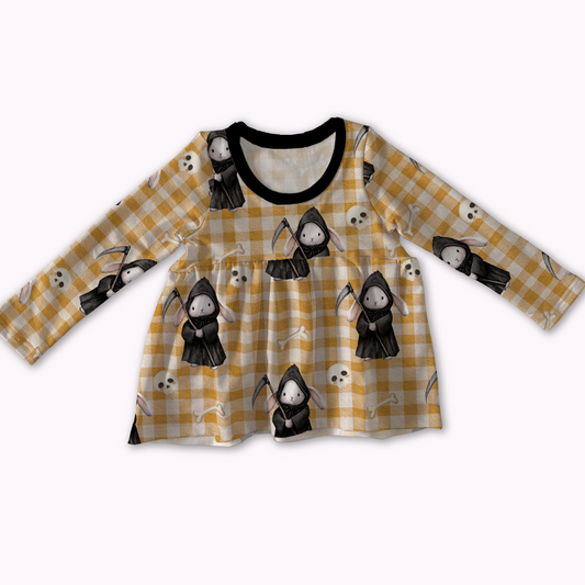 Peplum top - Bunnies, Bones and Bloom - Gingham Grim