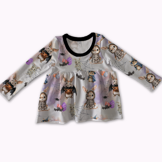 Peplum top - Bunnies, Bones and Bloom - Haunting Hares