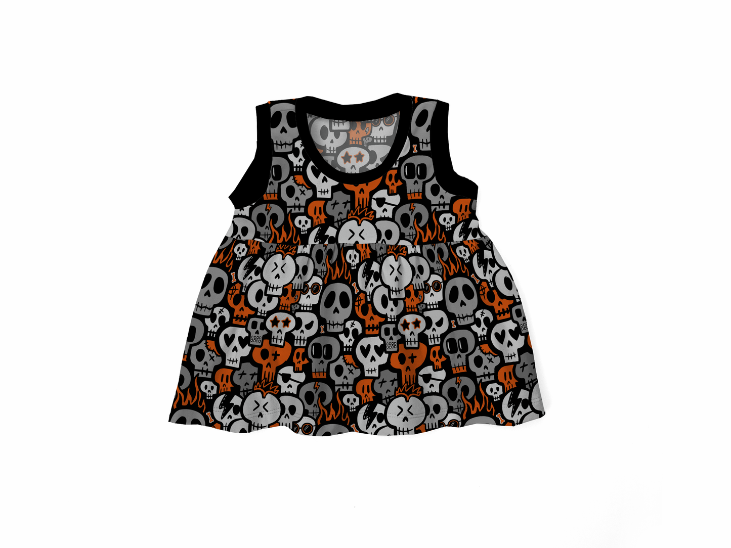 Peplum top - Spooky Shores Collection - Bone Pile