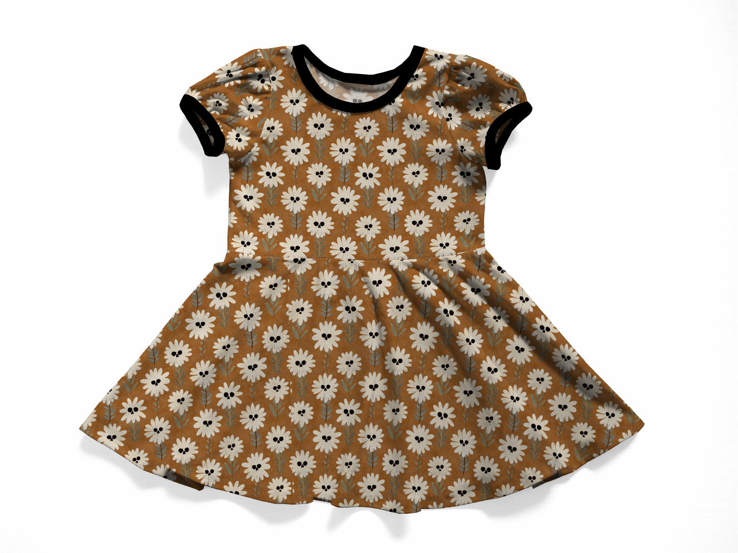 Dress - Autumn Spells - Haunted Daisies - Orange