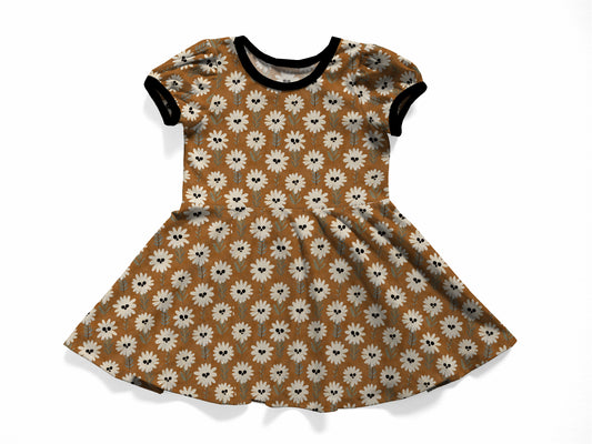 Dress - Autumn Spells - Haunted Daisies - Orange