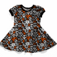 Dress with skull pattern on a white background
