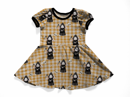 Dress - Bunnies, Bones and Bloom - Gingham Grim