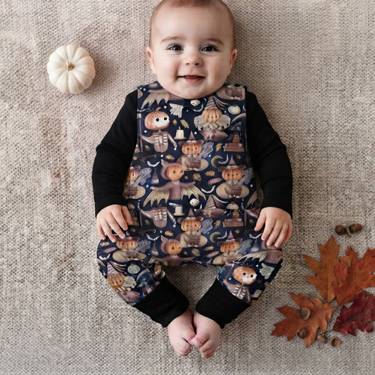 Romper long legs - Autumn Spells - Pumpkin Coven