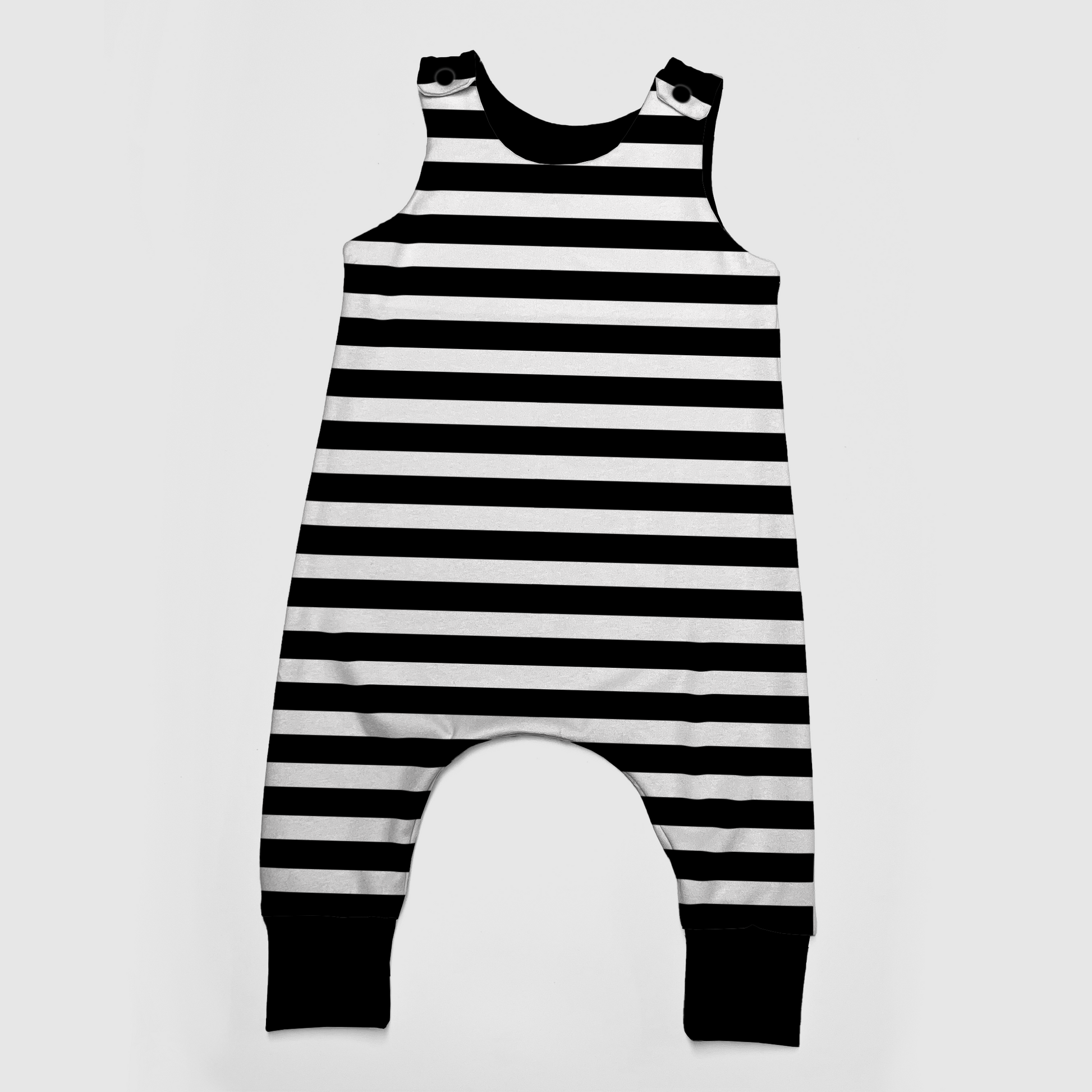 Black and White, striped, baby and toddler romper