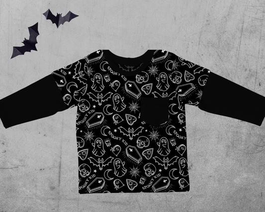 Layered T-shirt - Spooky Kid