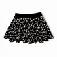 Black skirt with bone pattern on a white background
