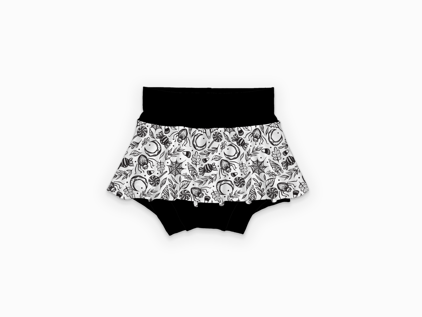 Skirted Bummies - Back to Black - Garden of Webs