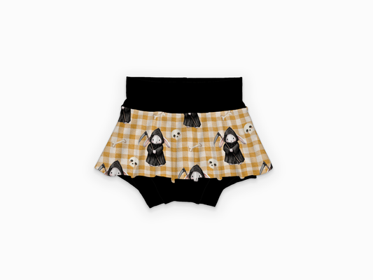 Skirted Bummies - Bunnies, bones and bloom - Gingham Grim