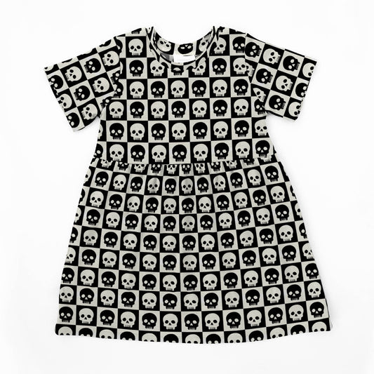 Women’s Bloomsbury Dress - Back to Black - Skull Check