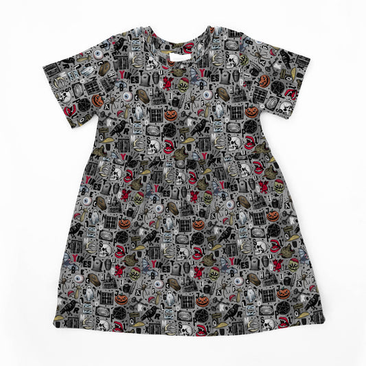 Women’s Bloomsbury Dress - Back to Black - Spooky ABC's