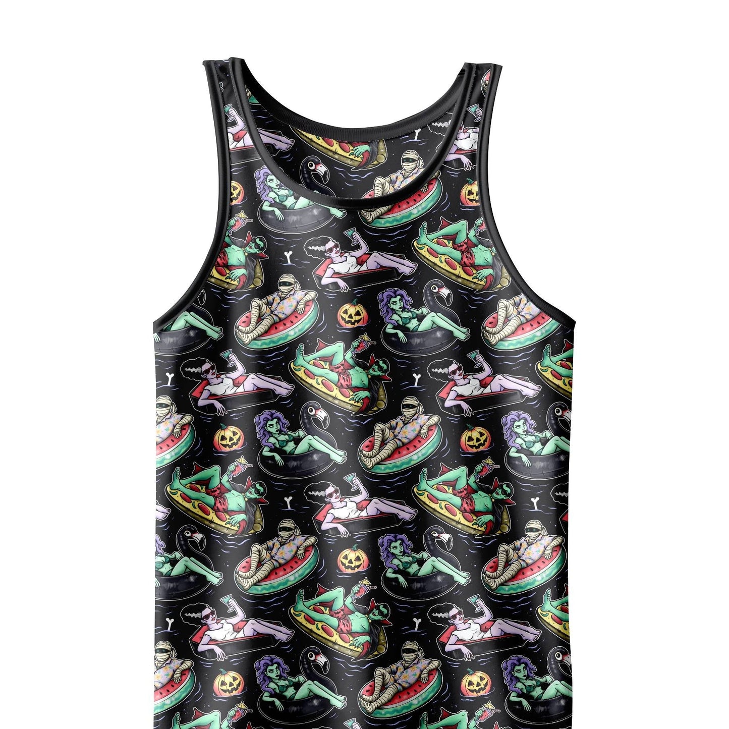 Adult Tank top - Spooky Shores - Pool Ghoul
