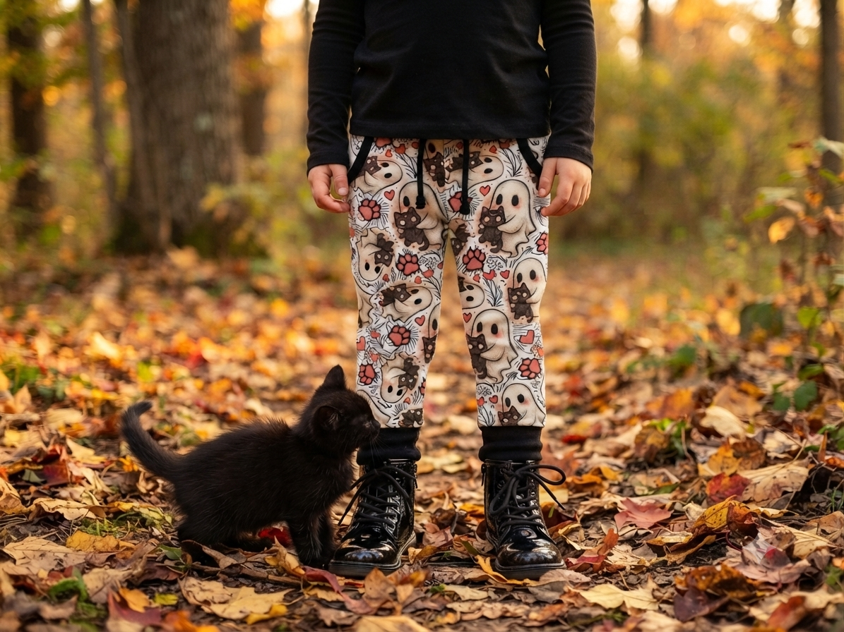 Joggers w/ Pockets - Autumn Spells - Ghostly Purrs