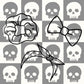 Hair Accs - Back to Black - Skull Check