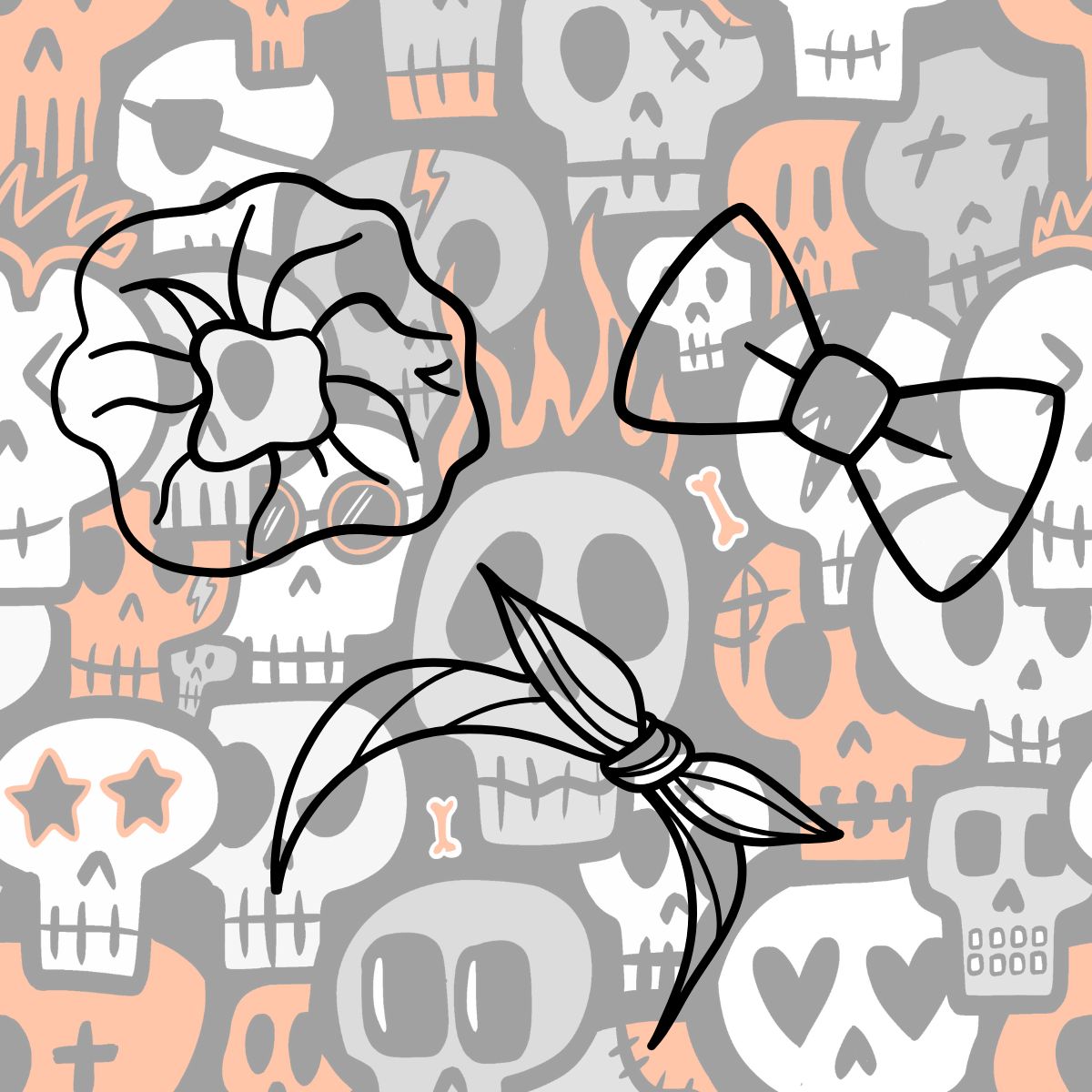 Hair Accs - Spooky Shores - Bone pile